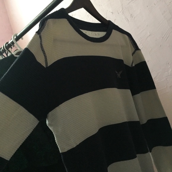 Signature American Eagle Striped Crewneck Sweater - Picture 7 of 8